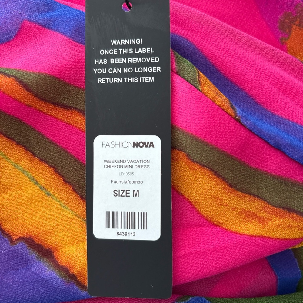 Fashion Nova Vibrant Multicolor Mini Dress - Picture 8 of 16